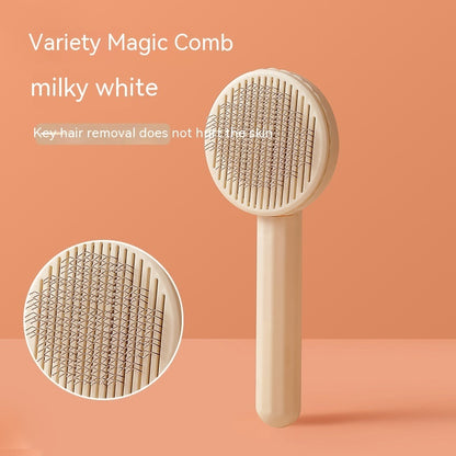 Stainless Steel Pet Grooming Comb & Hair-Removal Brush