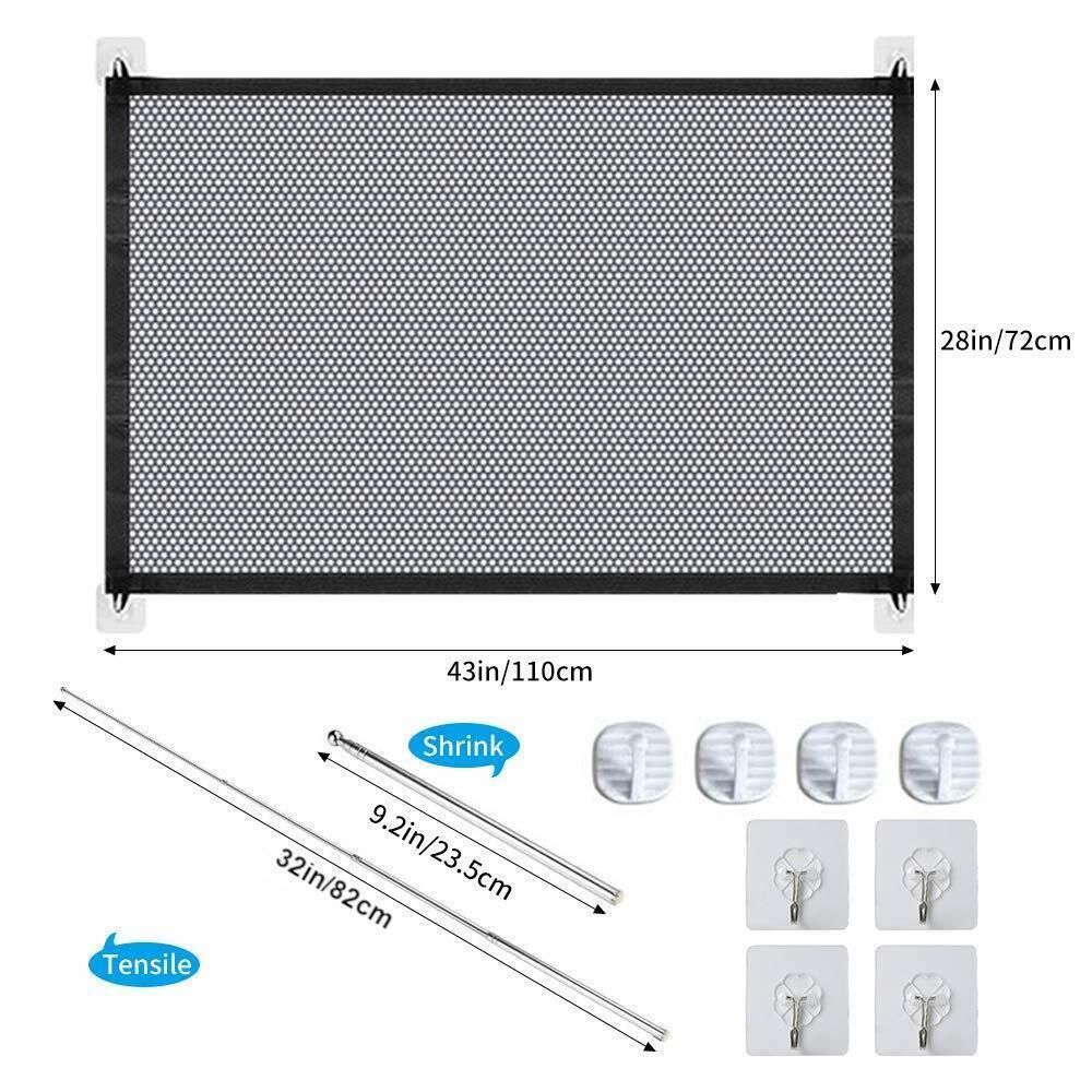 Portable Mesh Pet Safety Gate – Magic Retractable Barrier for Doors & Stairs