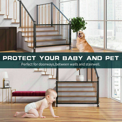 Portable Mesh Pet Safety Gate – Magic Retractable Barrier for Doors & Stairs