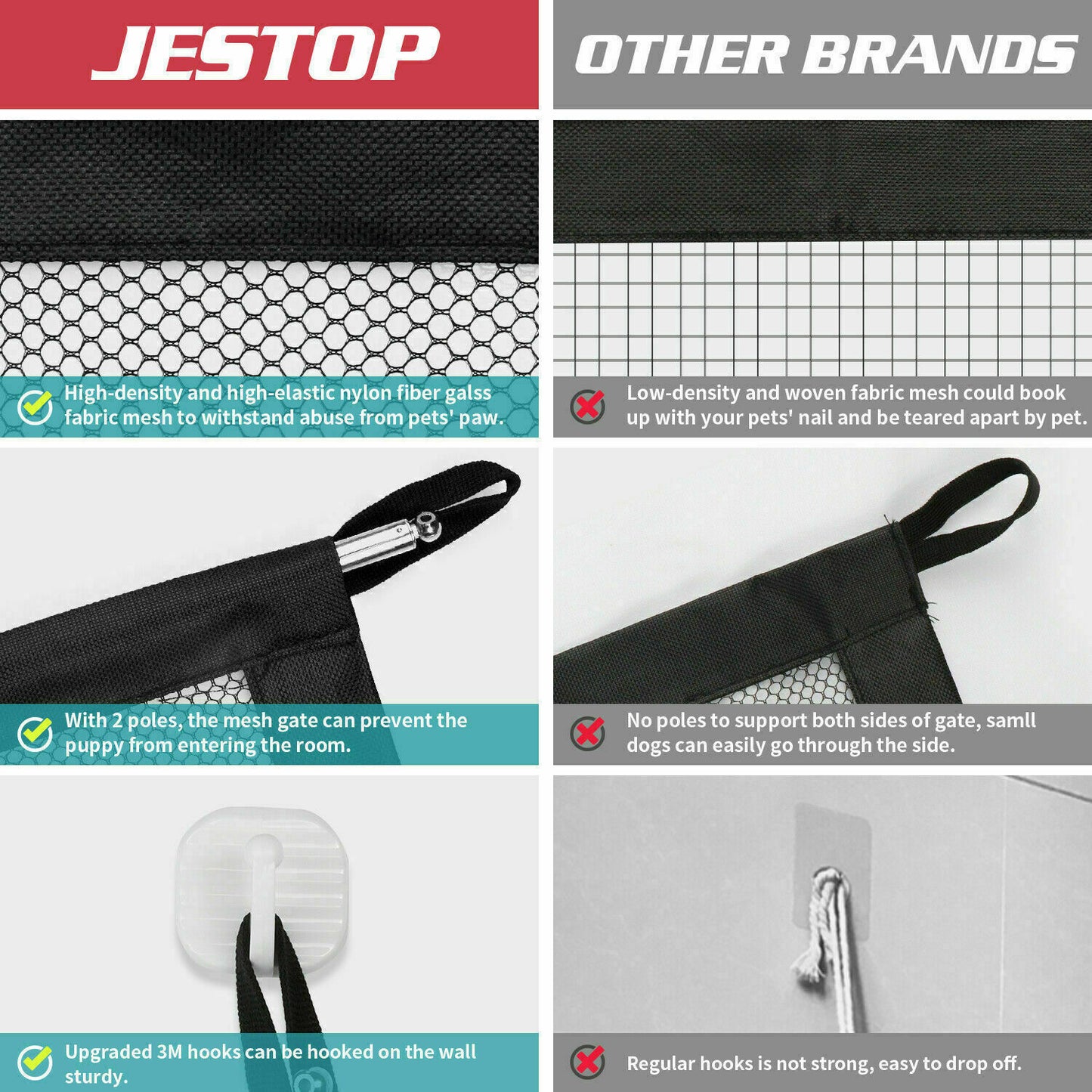 Portable Mesh Pet Safety Gate – Magic Retractable Barrier for Doors & Stairs