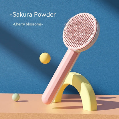 Stainless Steel Pet Grooming Comb & Hair-Removal Brush