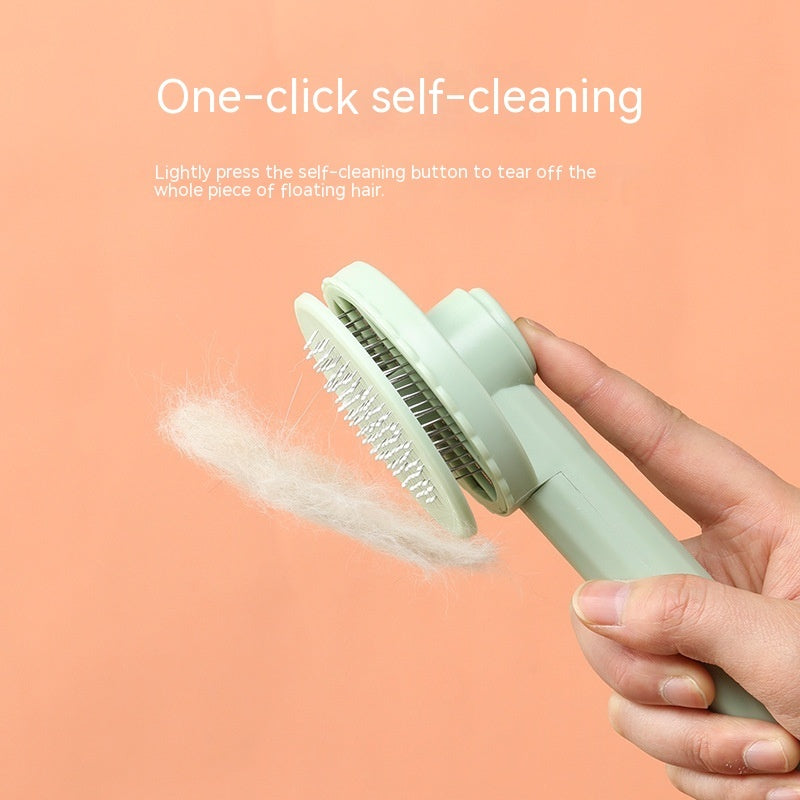 Stainless Steel Pet Grooming Comb & Hair-Removal Brush