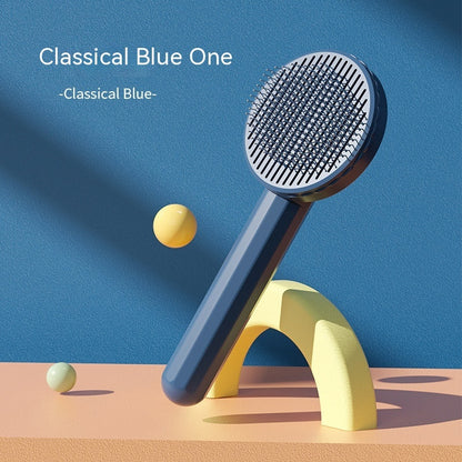 Stainless Steel Pet Grooming Comb & Hair-Removal Brush