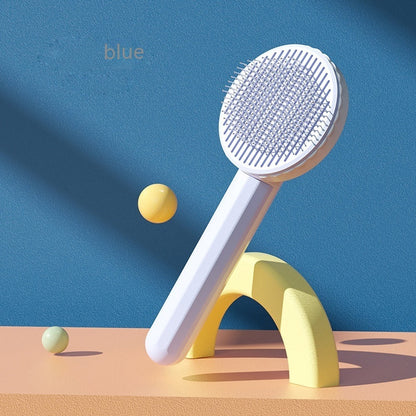 Stainless Steel Pet Grooming Comb & Hair-Removal Brush