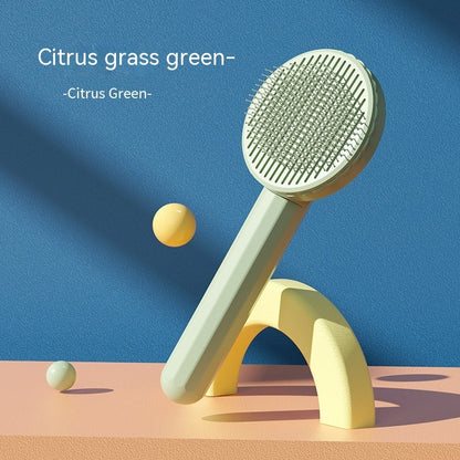 Stainless Steel Pet Grooming Comb & Hair-Removal Brush