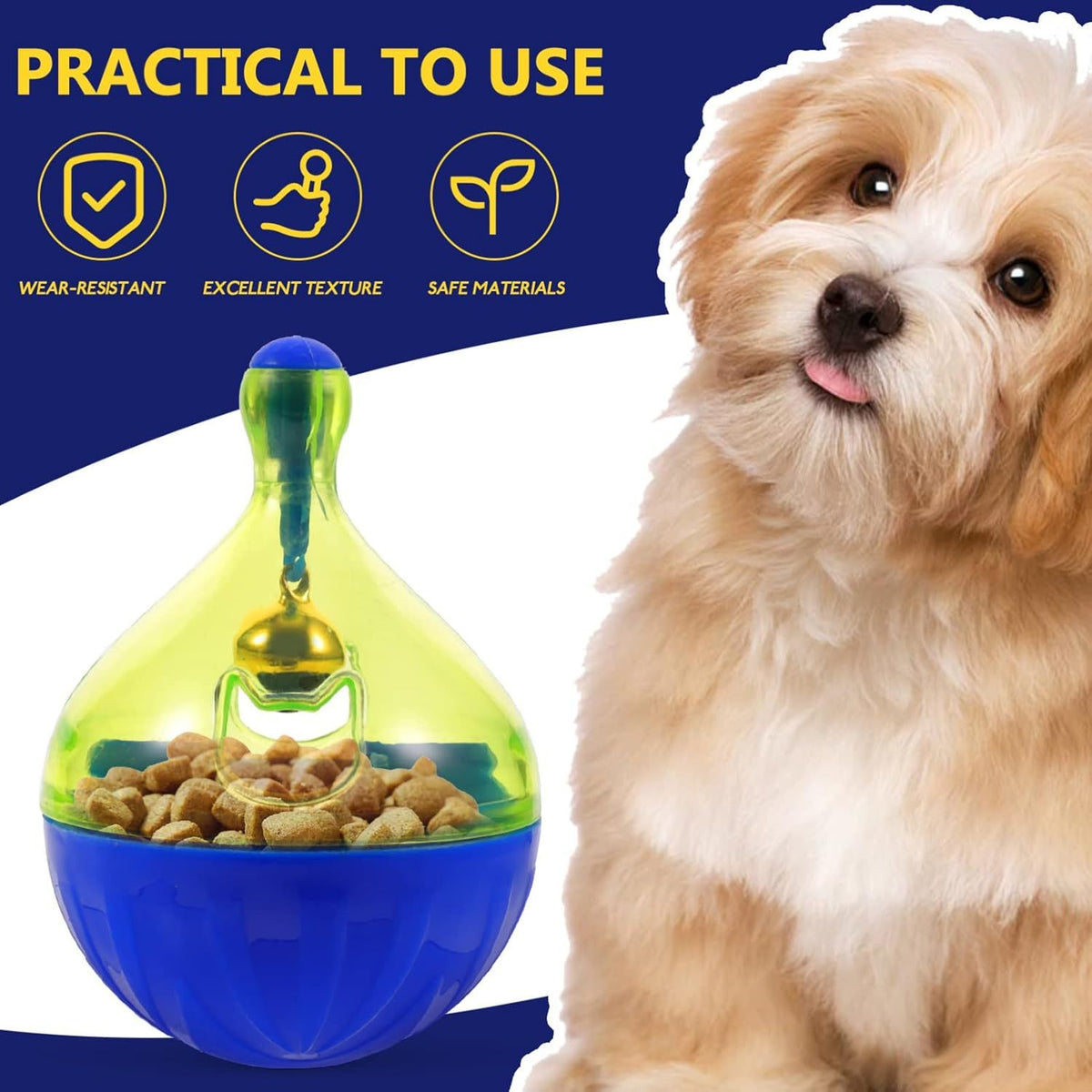 Interactive Pet Treat Dispensing Ball – Puzzle Feeder Toy for Dogs & Cats