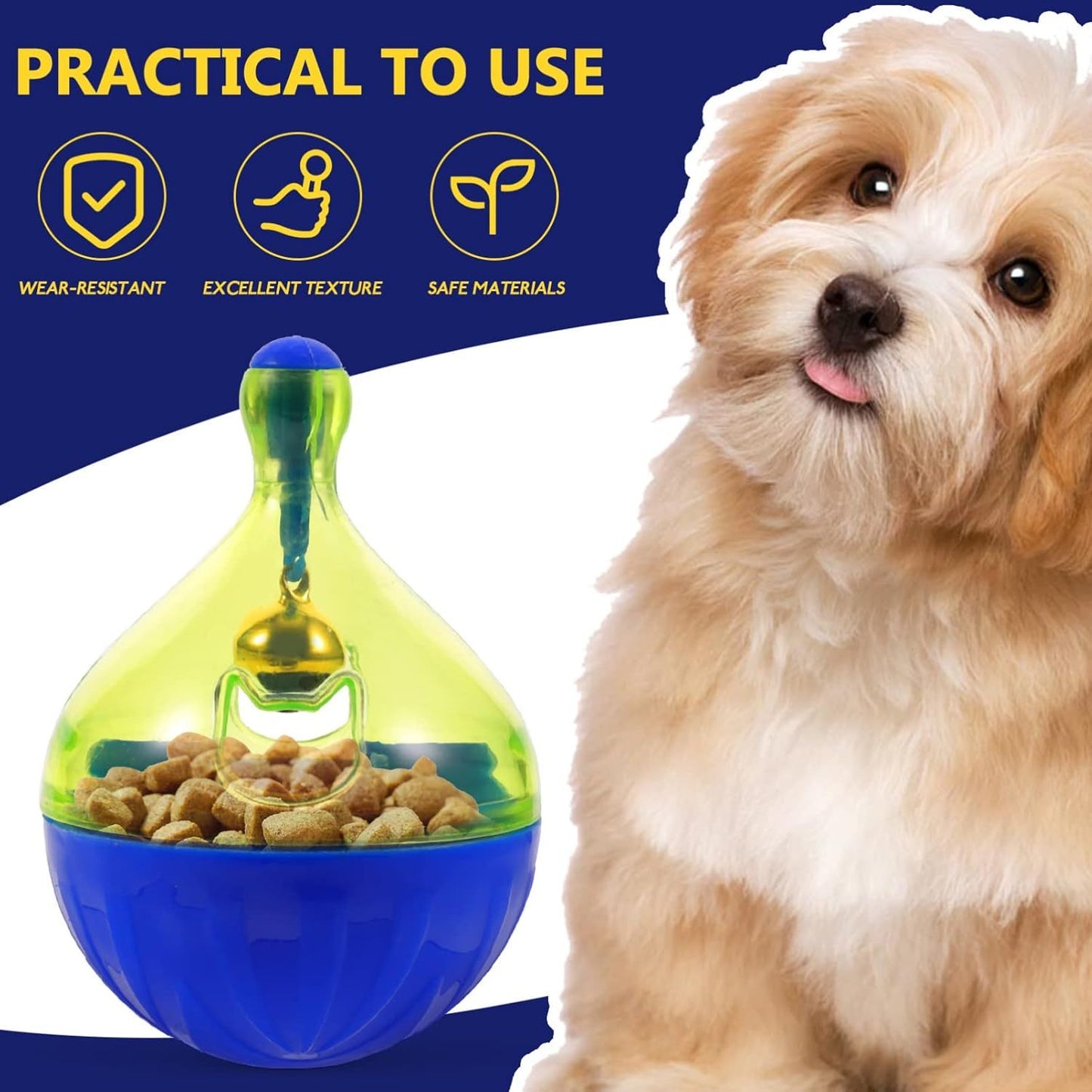 Interactive Pet Treat Dispensing Ball – Puzzle Feeder Toy for Dogs & Cats